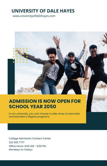 Free Creative University Poster Template to Edit Online