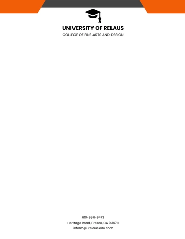Free University College Letterhead Template to Edit Online