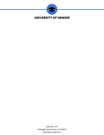 Free Modern University Letterhead Template to Edit Online