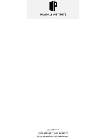Free Simple University Letterhead Template to Edit Online