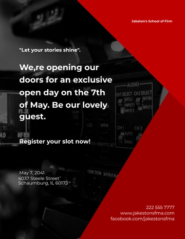 Free School Open Day Flyer Template to Edit Online