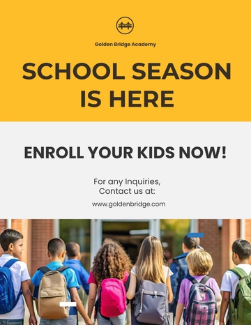 Free Simple School Flyer Template to Edit Online