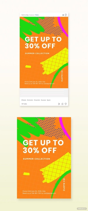 Modern Holiday Sale Tumblr Post Template