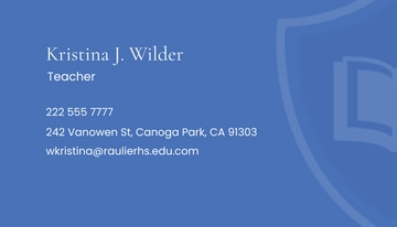Free Secondary School Business Card Template to Edit Online