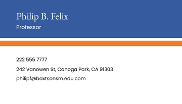 Free Medical School Business Card Template to Edit Online