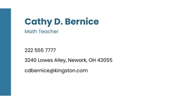 Free Primary School Business Card Template to Edit Online