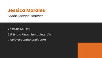 Free Sample Elementary School Business Card Template to Edit Online