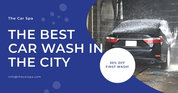 Free Car Wash Facebook Post Template to Edit Online