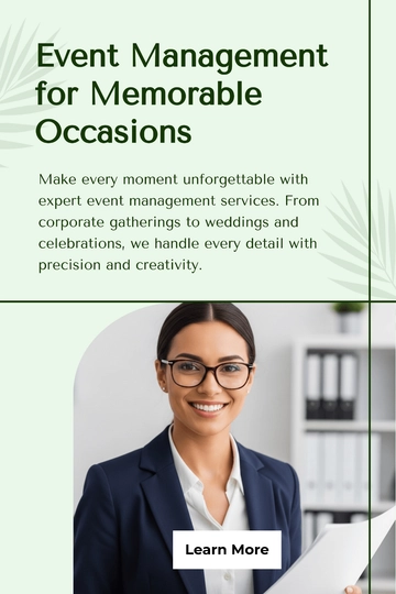 Free Event Management Pinterest Pin Template to Edit Online