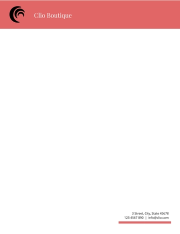 Free Boutique Letterhead Template to Edit Online