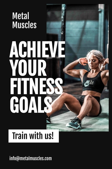 Free Fitness Studio Pinterest Pin Template to Edit Online