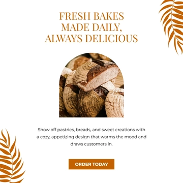 Free Bakery Facebook Post Template to Edit Online