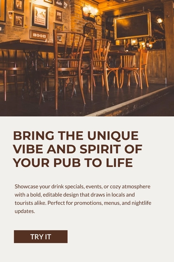 Free Pub Pinterest Pin Template to Edit Online