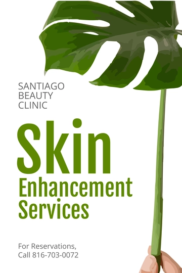 Free Skin Beauty clinic Pinterest Pin Template to Edit Online