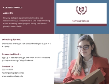 Free Bifold Academic School Brochure Template to Edit Online