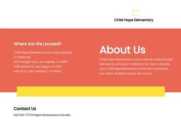 Free Bifold Elementary School Brochure Template to Edit Online