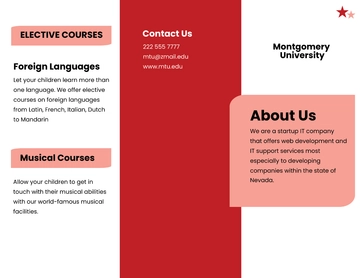 Free Modern Tri-fold School Brochure Template to Edit Online