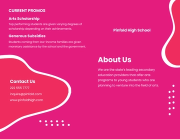 Free Bifold Creative School Brochure Template to Edit Online