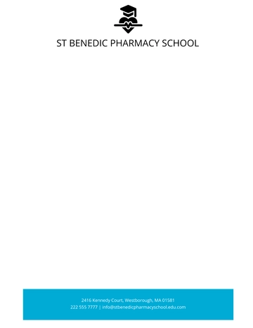 Free Pharmacy School Letterhead Template to Edit Online Free Pharmacy School Letterhead Template to Edit Online