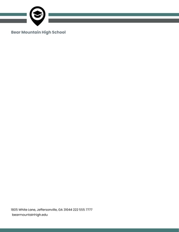 Free High School Letterhead Template to Edit Online