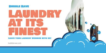Free Laundry Twitter Post Template to Edit Online