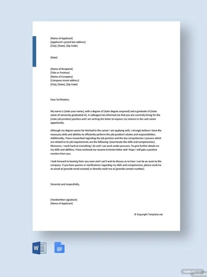 Entry Level Career Change Cover Letter Template