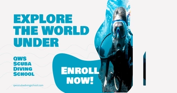 Free Scuba Diving School Facebook Post Template to Edit Online