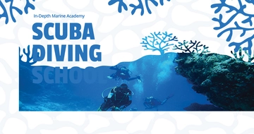 Free Scuba Diving School Linkedin Post Template to Edit Online