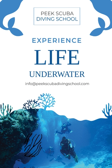 Free Scuba Diving School Tumblr Post Template to Edit Online