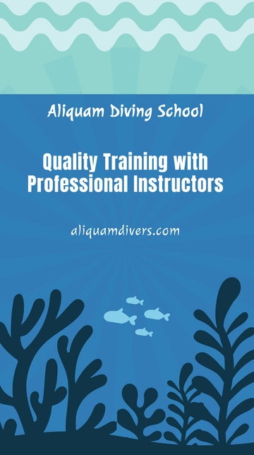 Free Scuba Diving School Whatsapp Post Template to Edit Online