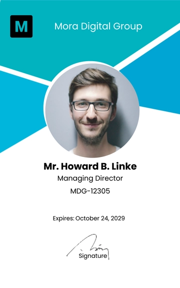 Free Digital Advertising Company ID Card Template to Edit Online