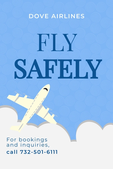 Free Airlines Aviation Services Pinterest Pin Template to Edit Online