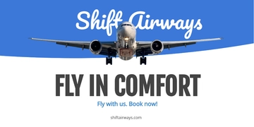 Free Airlines Aviation Services Twitter Post Template to Edit Online