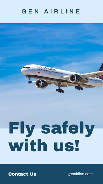 Free Airlines Aviation Services Whatsapp Post Template to Edit Online