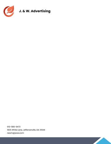 Free Advertising Company Letterhead Template to Edit Online