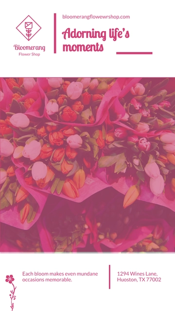 Free Flower Shop Instagram Story Template to Edit Online