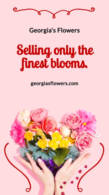 Free Flower Shop Whatsapp Post Template to Edit Online