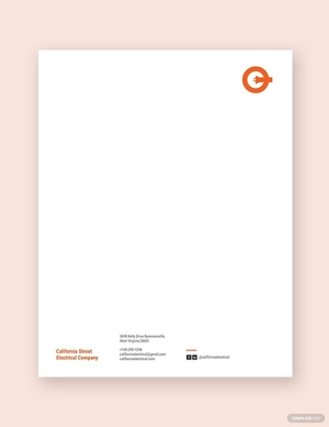 Electrical letterhead Template