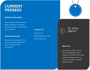 Free Tri-fold Digital Marketing Agency Brochure Template to Edit Online