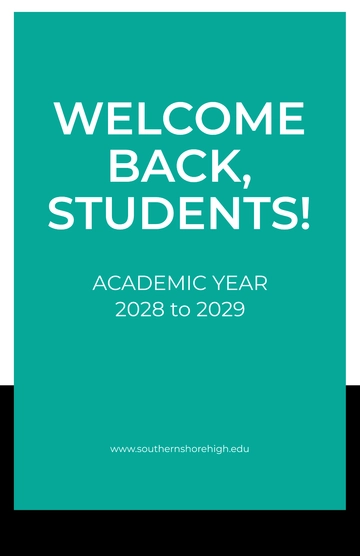 Free Simple First Day Of School Poster Template to Edit Online
