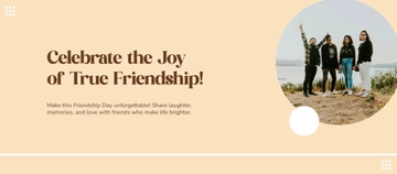 Free Friendship Day Facebook Cover Template to Edit Online