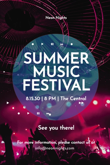 Free Music Festival Tumblr Post Template to Edit Online