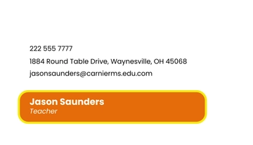 Free Preschool Admission Business Card Template to Edit Online