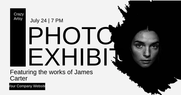 Free Photo Art Gallery Facebook Post Template to Edit Online