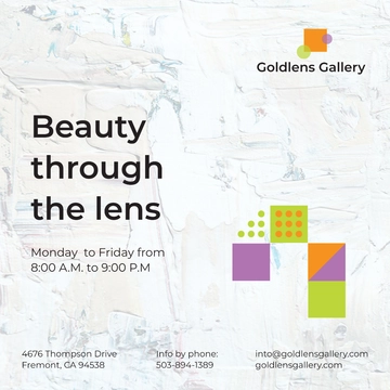 Free Photo Art Gallery Instagram Post Template to Edit Online