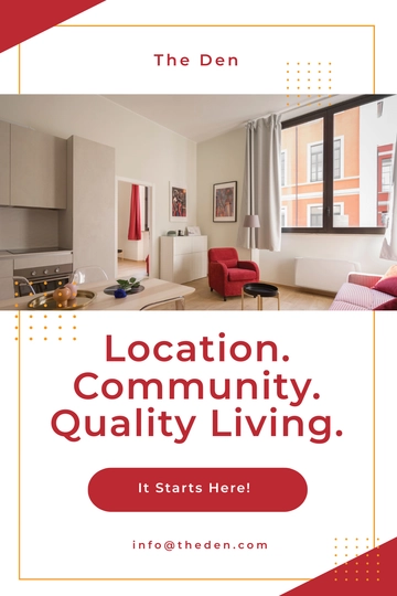 Free Apartment Rental Pinterest Pin Template to Edit Online