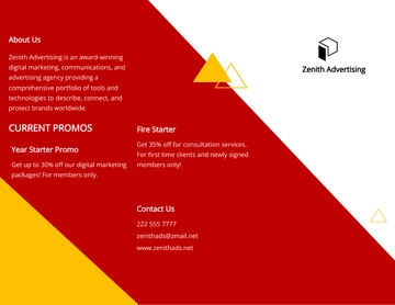 Free Tri-fold advertising graphic design brochure Template to Edit Online