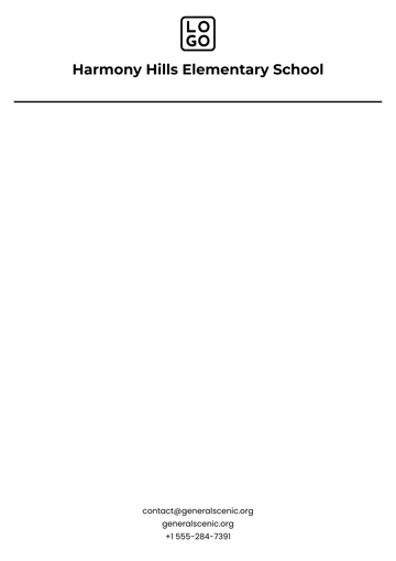 Free Sample School Letterhead Template to Edit Online