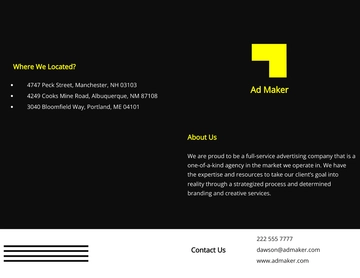 Free Bifold basic advertising agency brochure Template to Edit Online