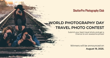 Free World Photography Day Facebook Post Template to Edit Online